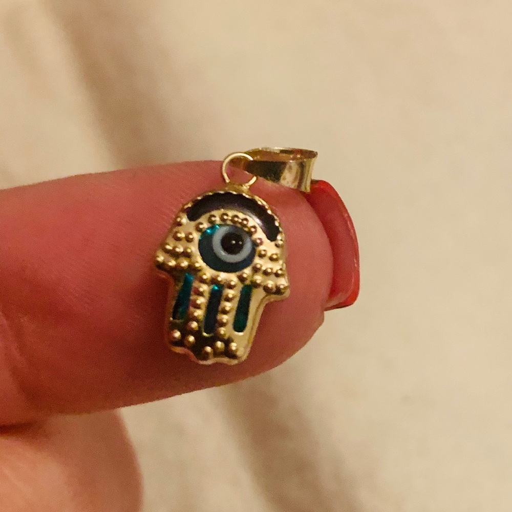 Hamsa and eye 14k